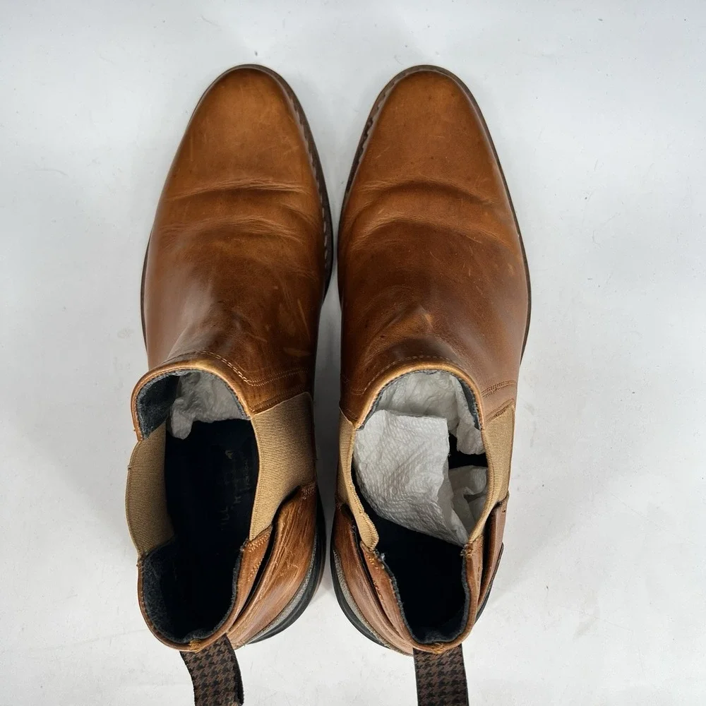 Bull Boxer Lavorazione Artiginale Boots Mens Sz 9 Brown Leather Made In Portugal